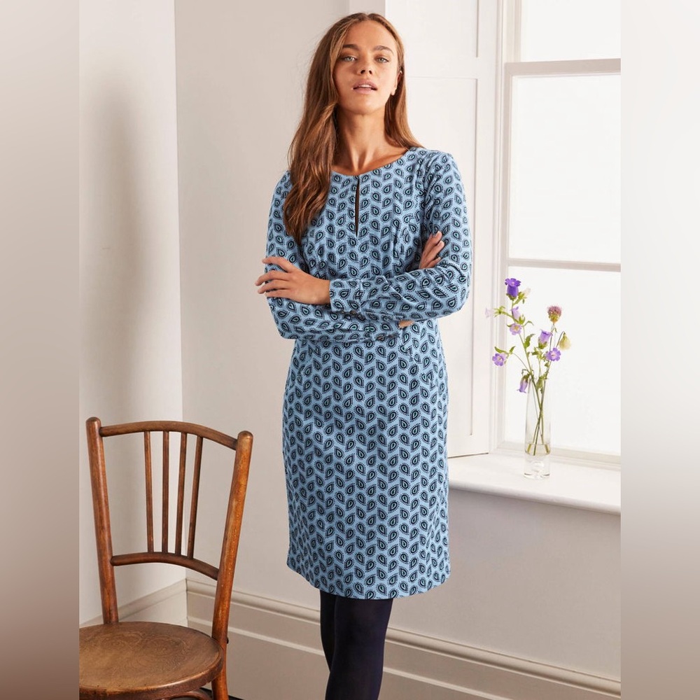 Boden Caroline Cord Dress w Pockets Paisley  Sz 4 US